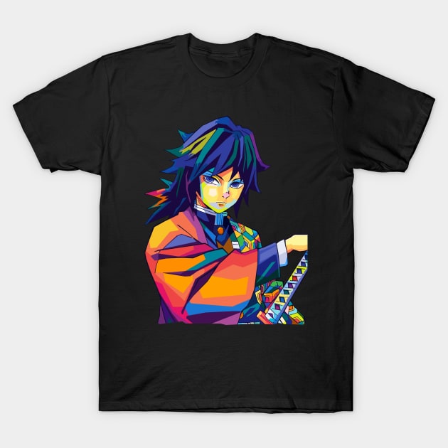 Giyu Tomioka Demon Slayer T-Shirt by SiksisArt